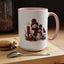 Christmas Mug - Burgundy Snowman Family