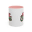 Christmas Mug - Merry Christmas Red & Green Text Mistletoe