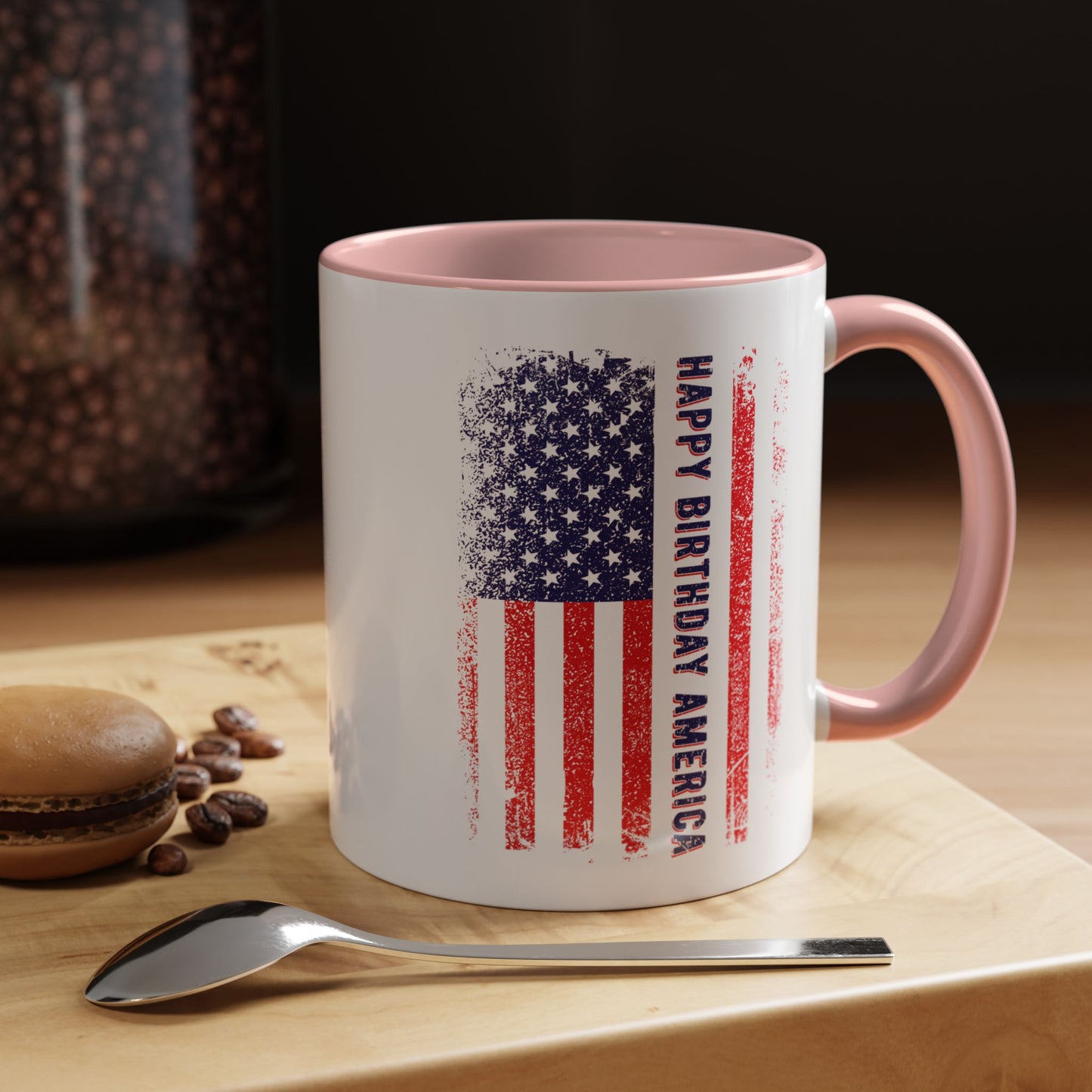 4th of July Mug - Happy Birthday America Flag