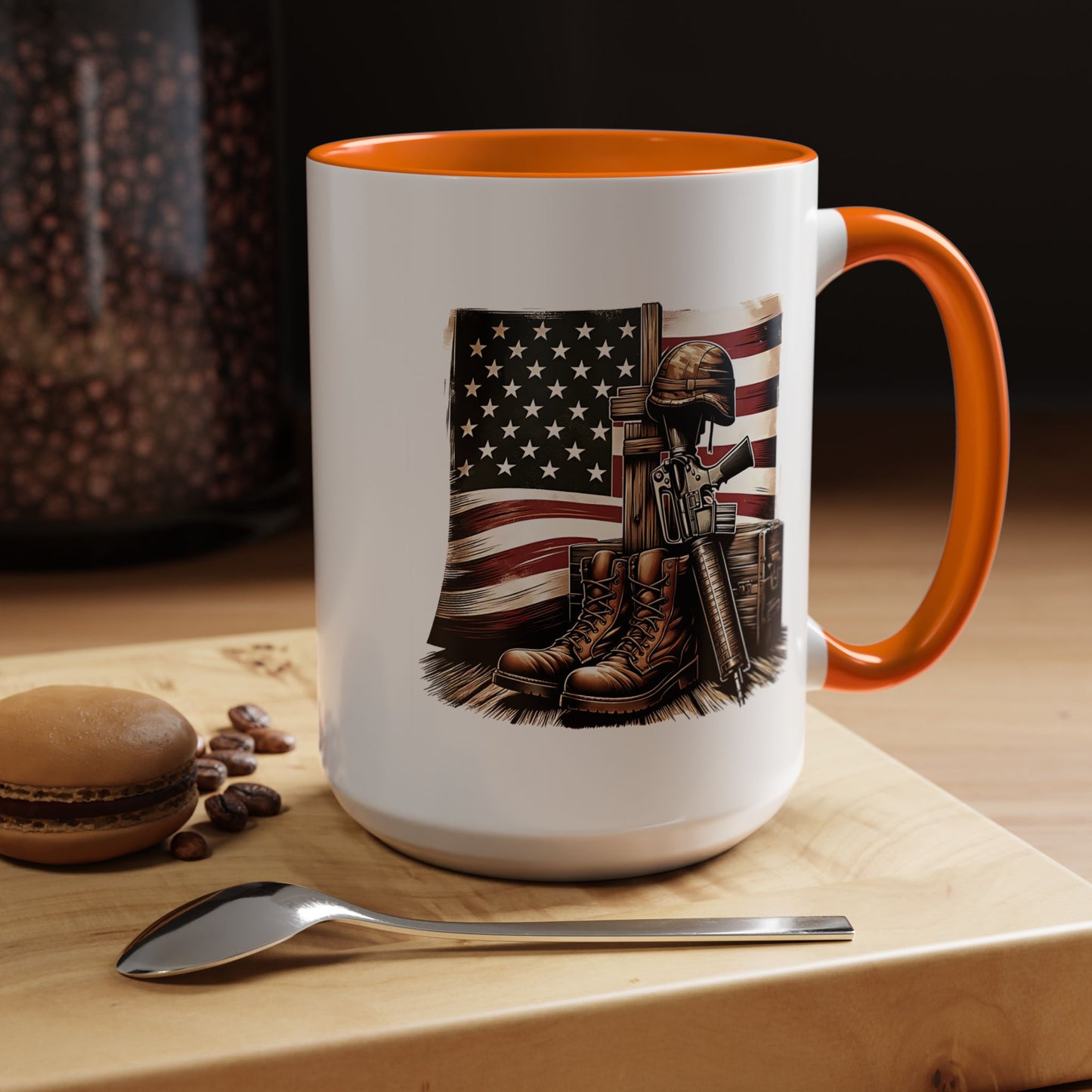 4th of July Mug - Fallen Soldier Boots Flag 3