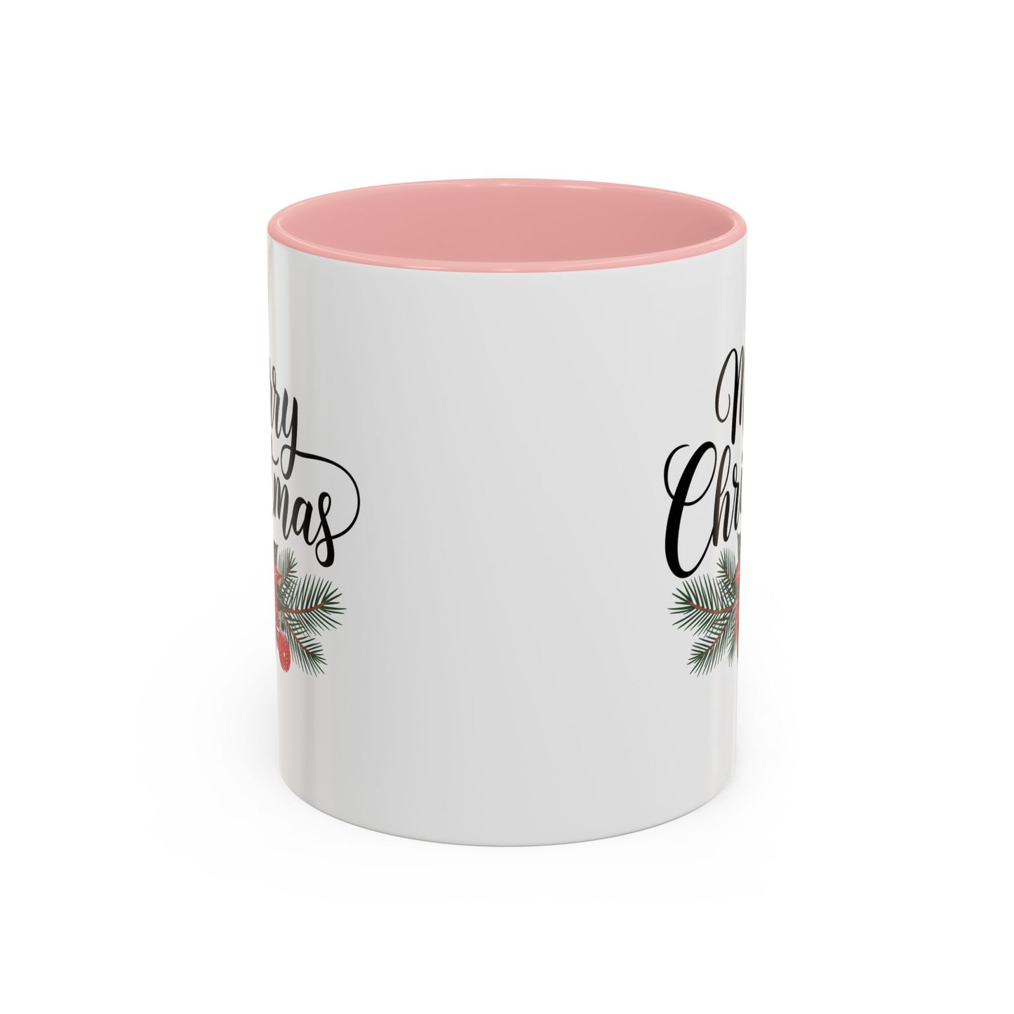 Christmas Mug - Merry Christmas Black Text Mistletoe