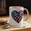 4th of July Mug - USA Sparkle Heart