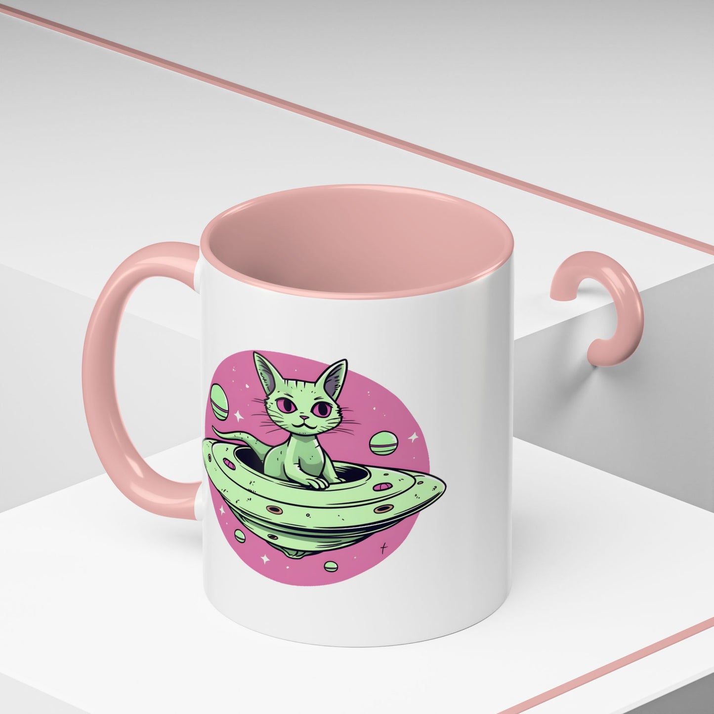 Alien Mug - Flying Saucer Cat
