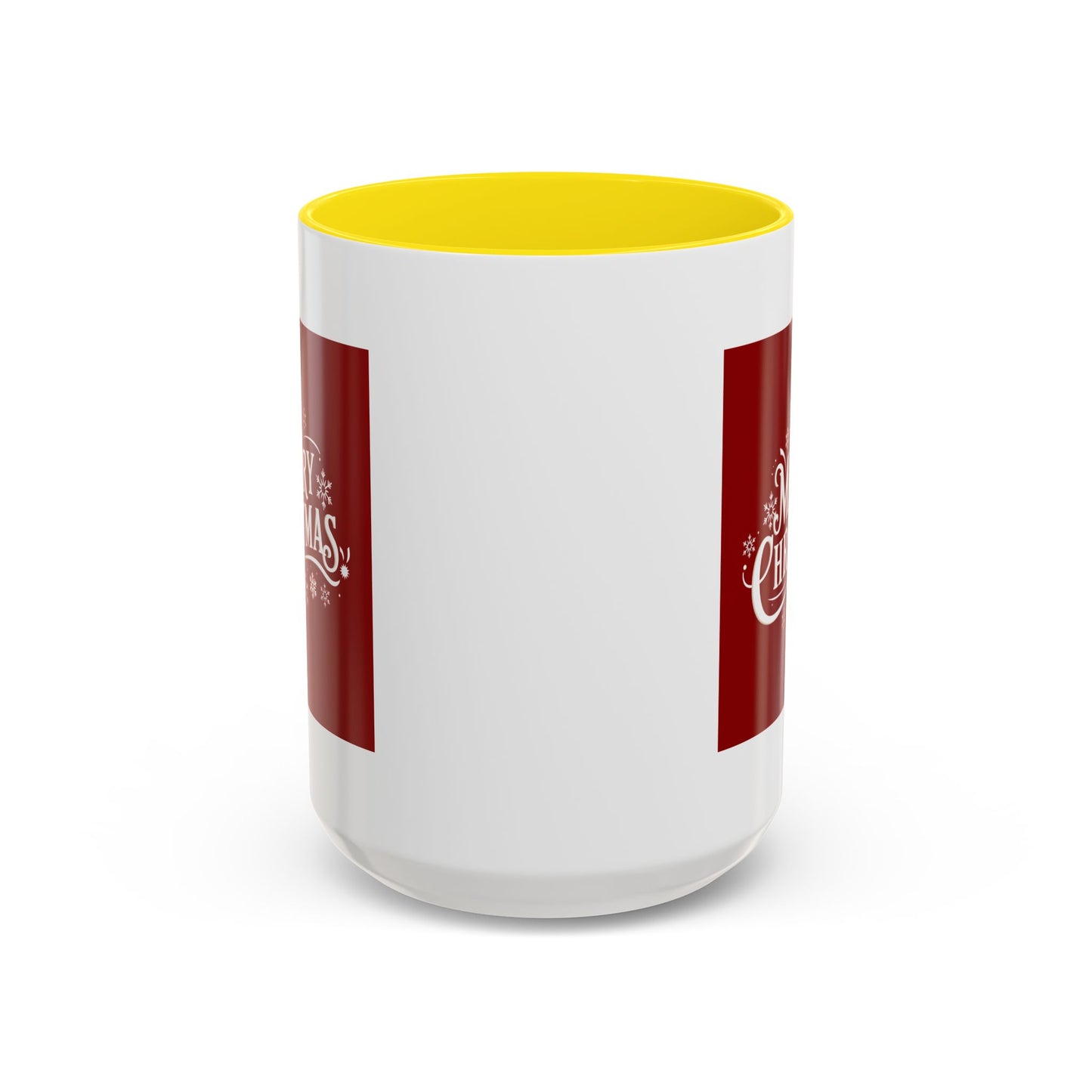 Christmas Mug - Merry Christmas White Text Maroon Background