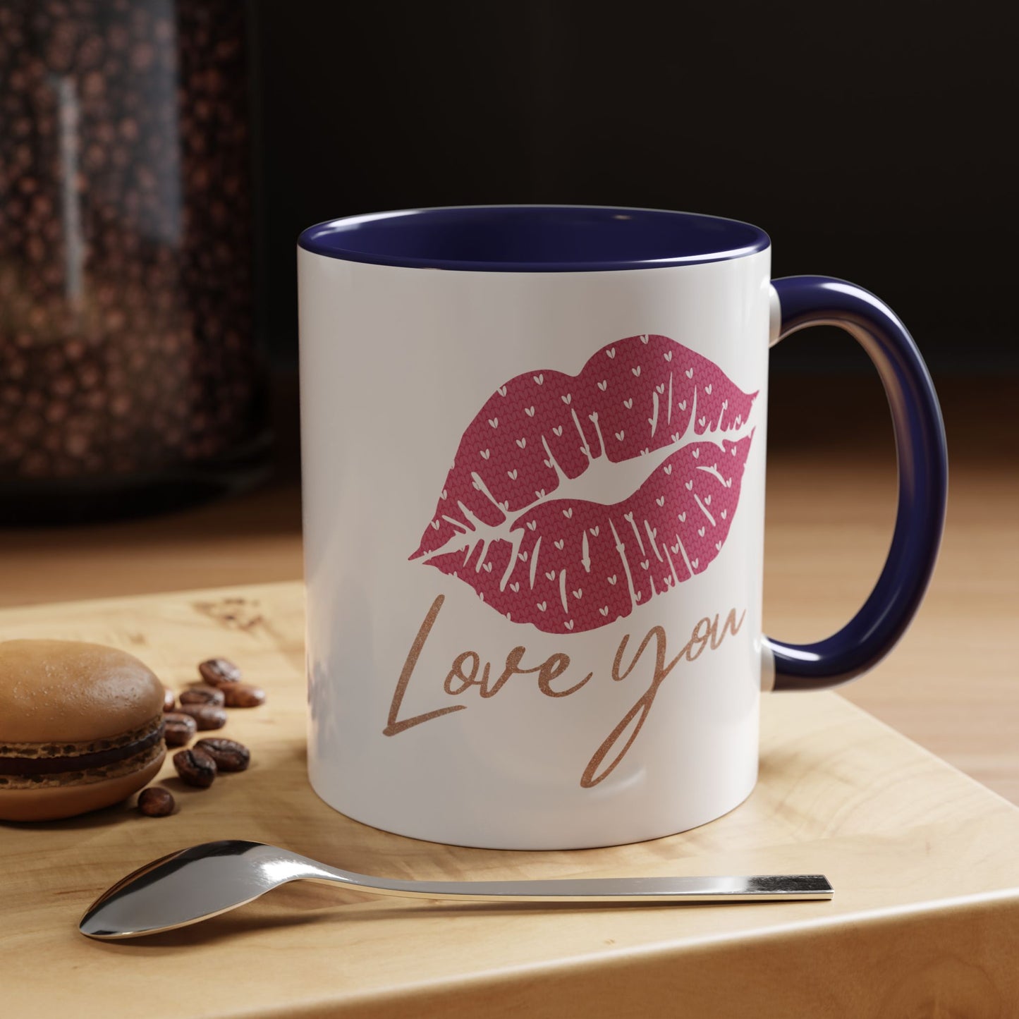 Valentine's Day Mug - Love You Lips Kiss