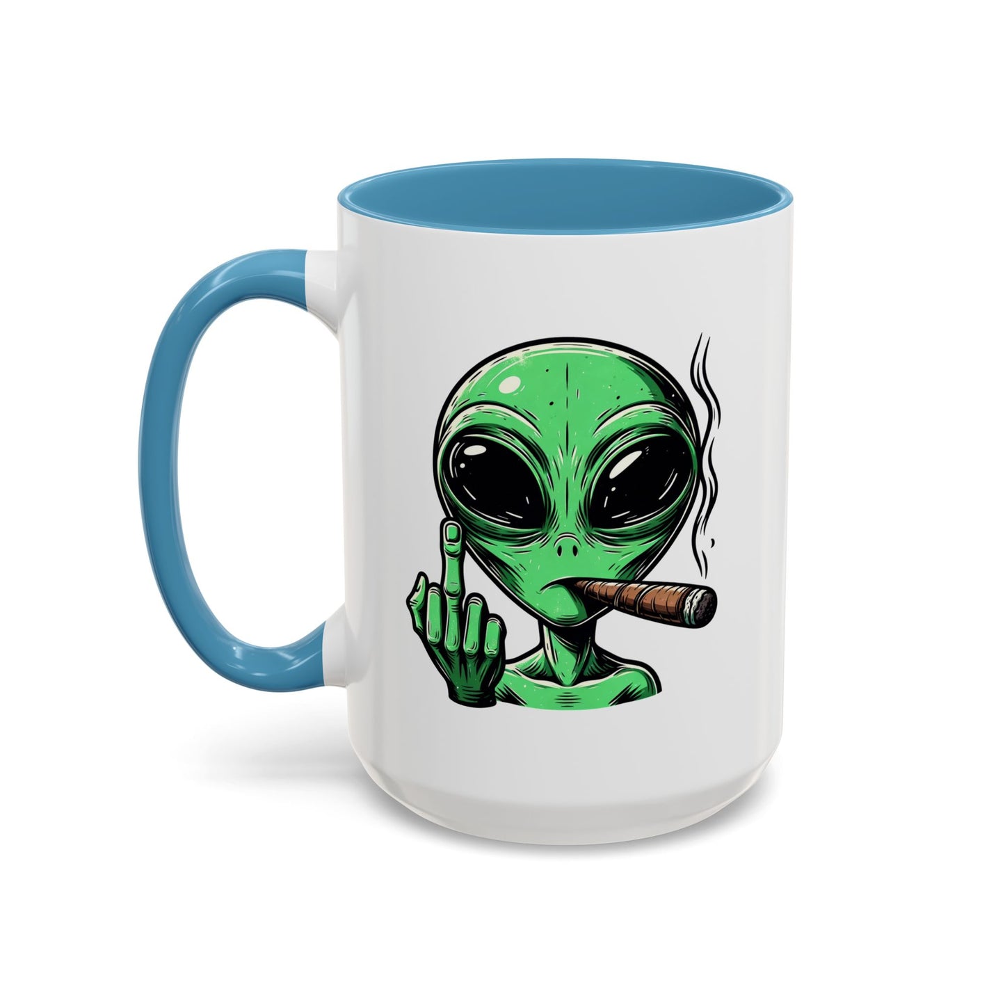 Adult Mug - Green Alien Fuck You Human