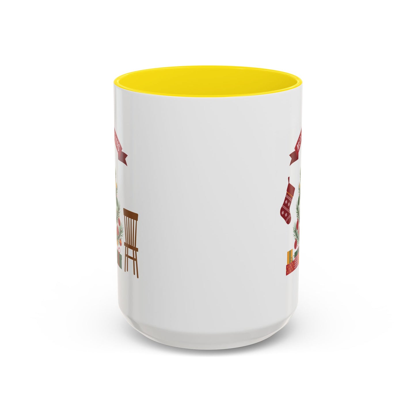 Christmas Mug - Merry Christmas Banner Tree Presents