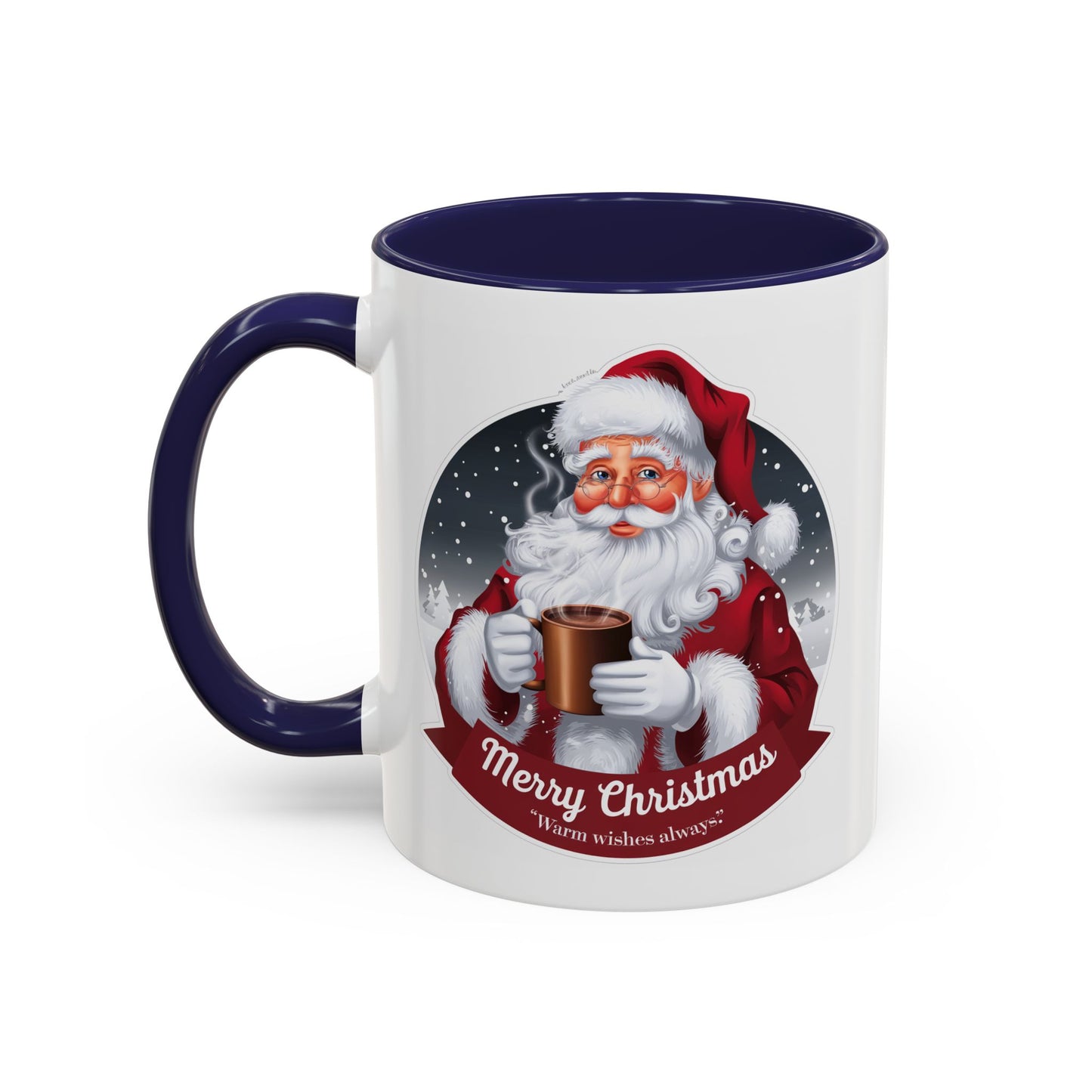 Christmas Mug - Merry Christmas Warm Wishes Always Santa