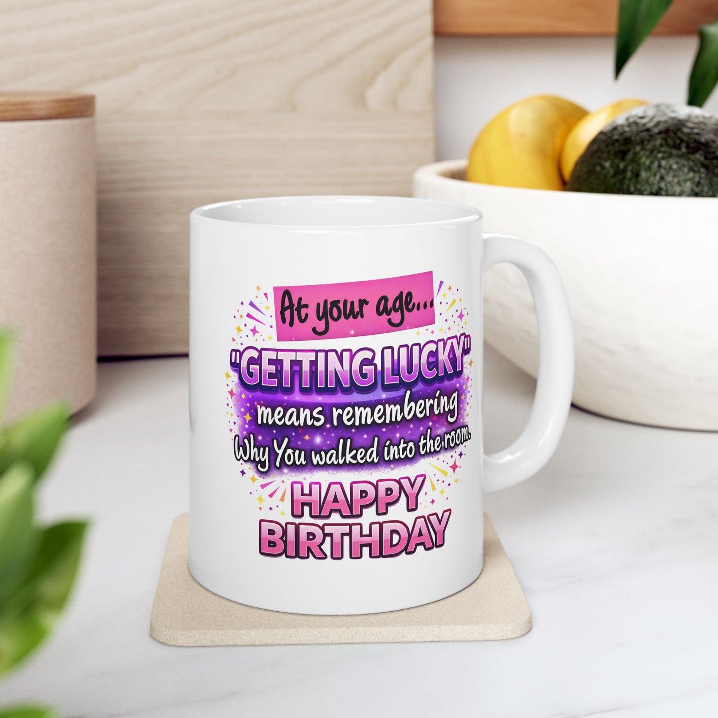 Birthday Mug - At Your Age Getting Lucky Female
