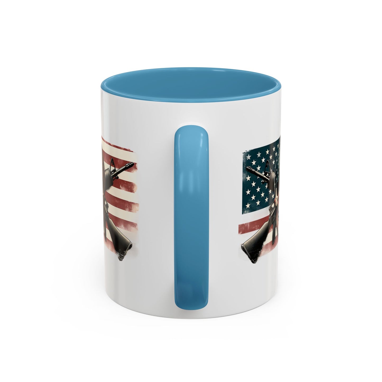 4th of July Mug - Skull Guns Flag