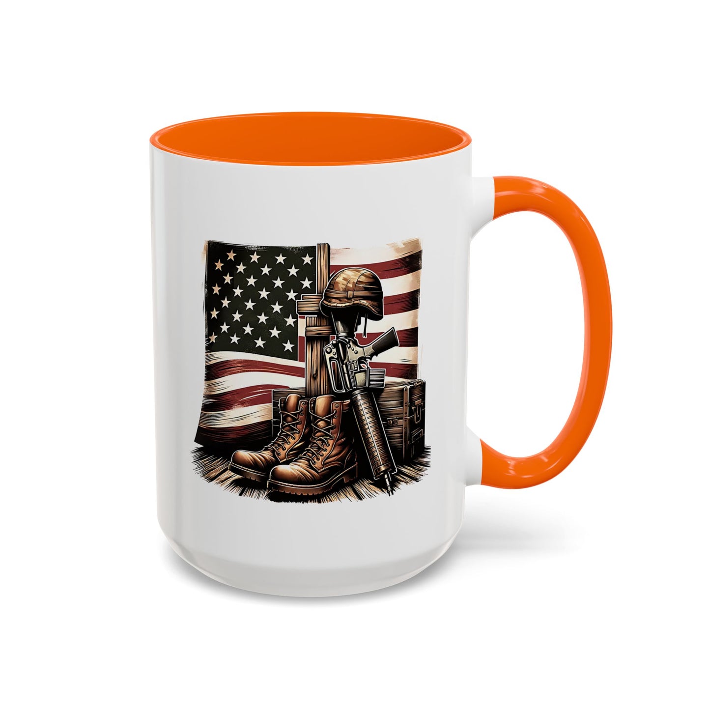 4th of July Mug - Fallen Soldier Boots Flag 3