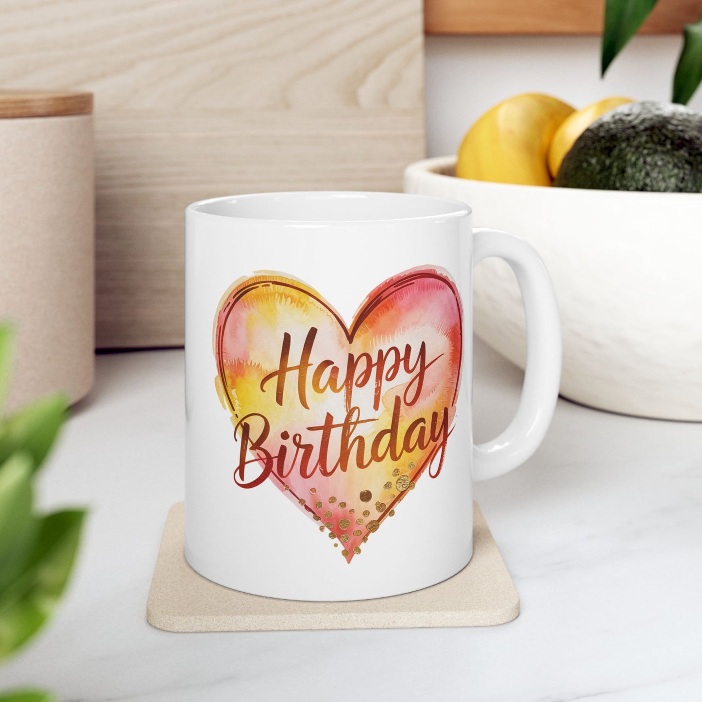 Birthday Mug - Happy Birthday With Heart