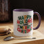 Christmas Mug - Happy Holidays and Merry Christmas Blue Green Yellow Red Text