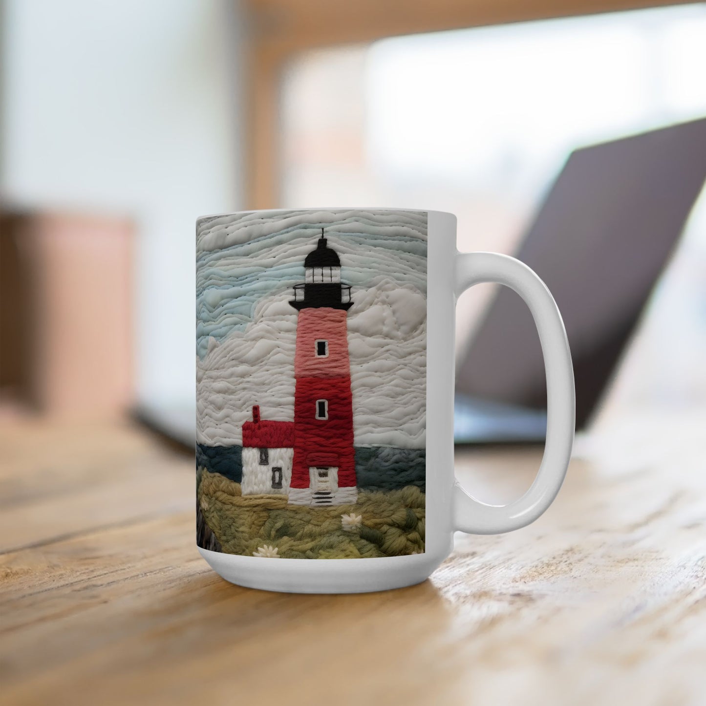 Artistic Mug - Felted Lighthouse 5