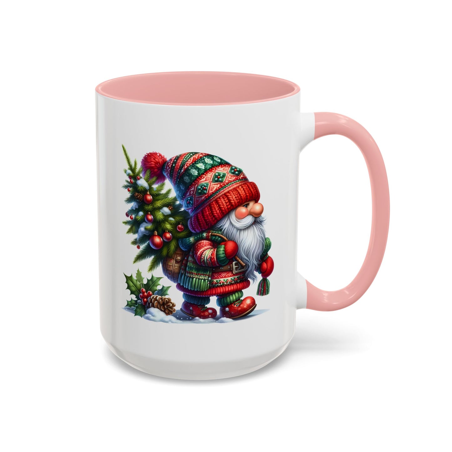 Christmas Mug - Gnome Christmas Tree and Pine Cone