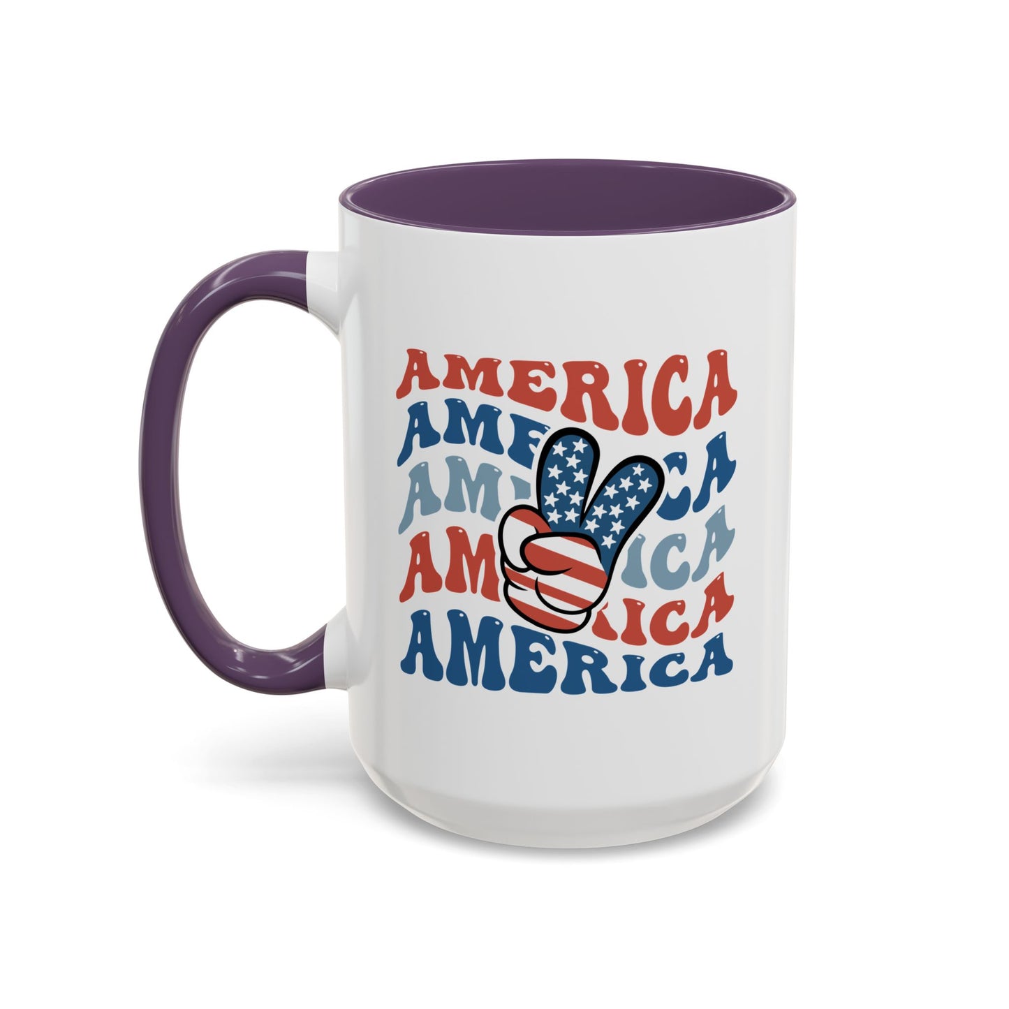 4th of July Mug - America peace Sign