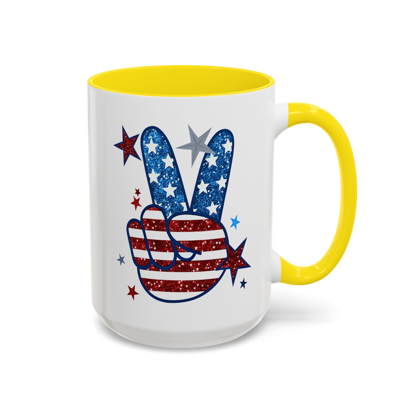 4th of July Mug - America Peace Sign