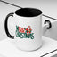 Christmas Mug - Merry Christmas Green & Red Text Santa Present