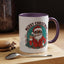 Christmas Mug - Merry Christmas Black & Red Text Cool Santa