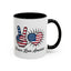 4th of July Mug - Peace Love America