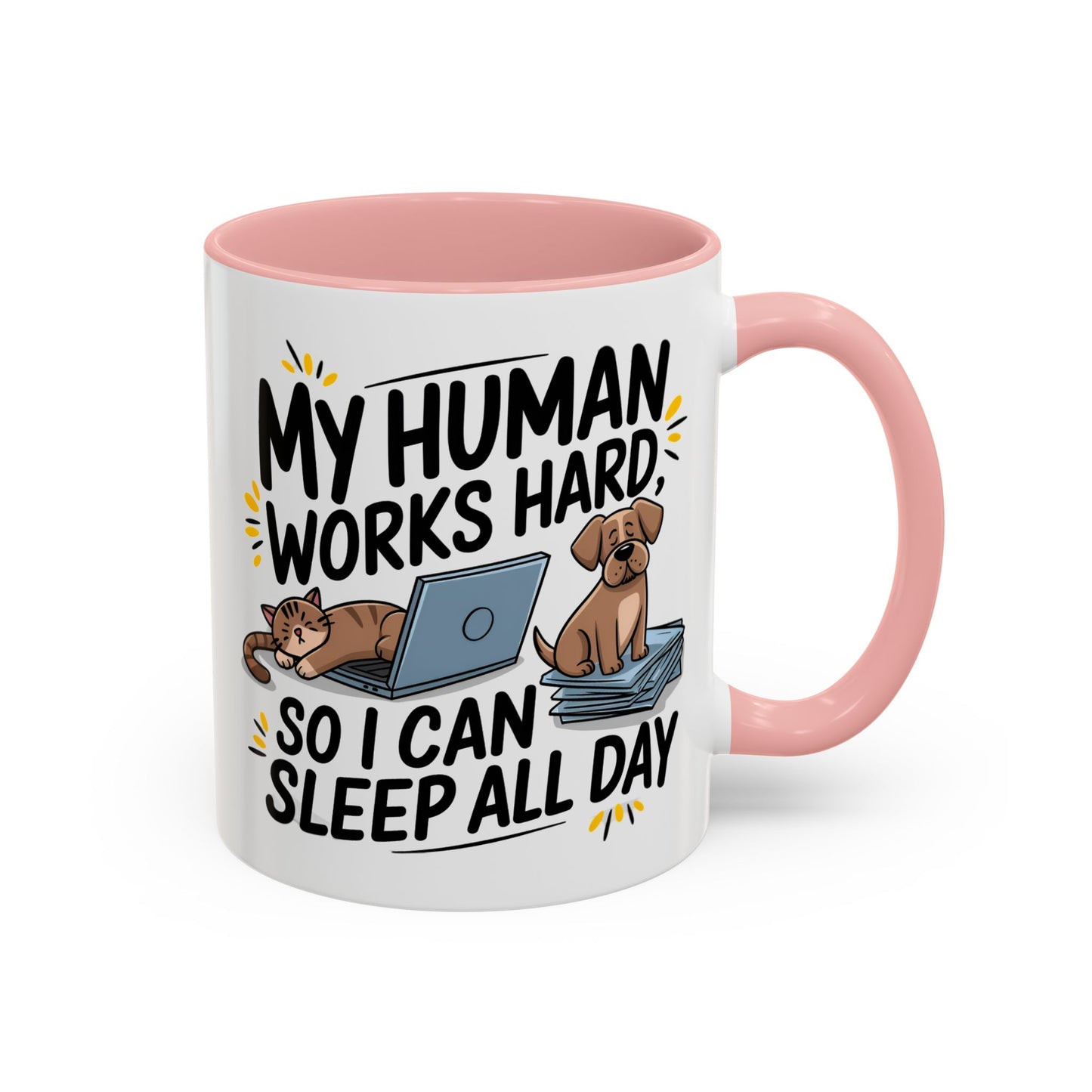 Animal Mug - My Human Works Hard