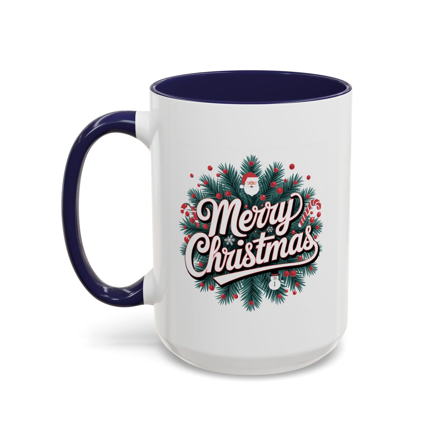 Christmas Mug - Merry Christmas White & Red Embossed Text