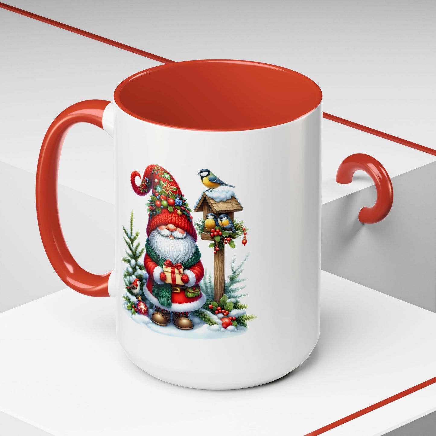 Christmas Mug - Gnome and Birds