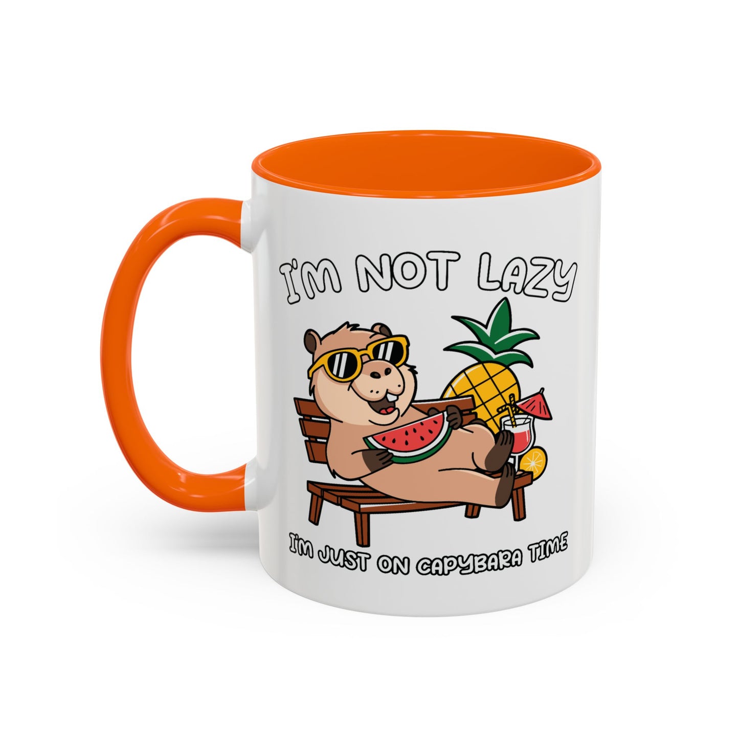 Humor Mug - I'm Not Lazy Capybara