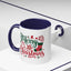 Christmas Mug - Merry Christmas Green & Red Text Star Candy Cane Stocking Snowflake