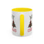 Christmas Mug - Merry Christmas Green & Red Text Decorative Trees