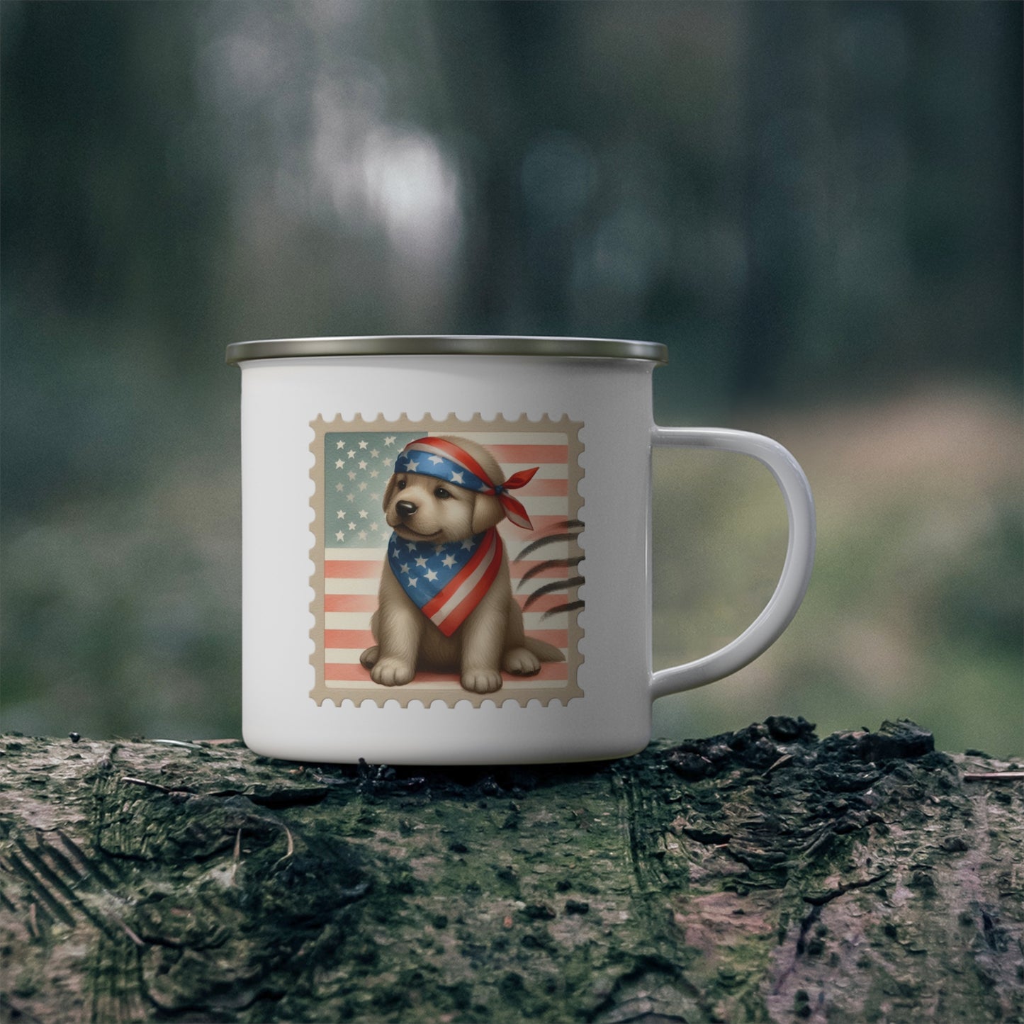 4th of July Mug - American Dog Stamp