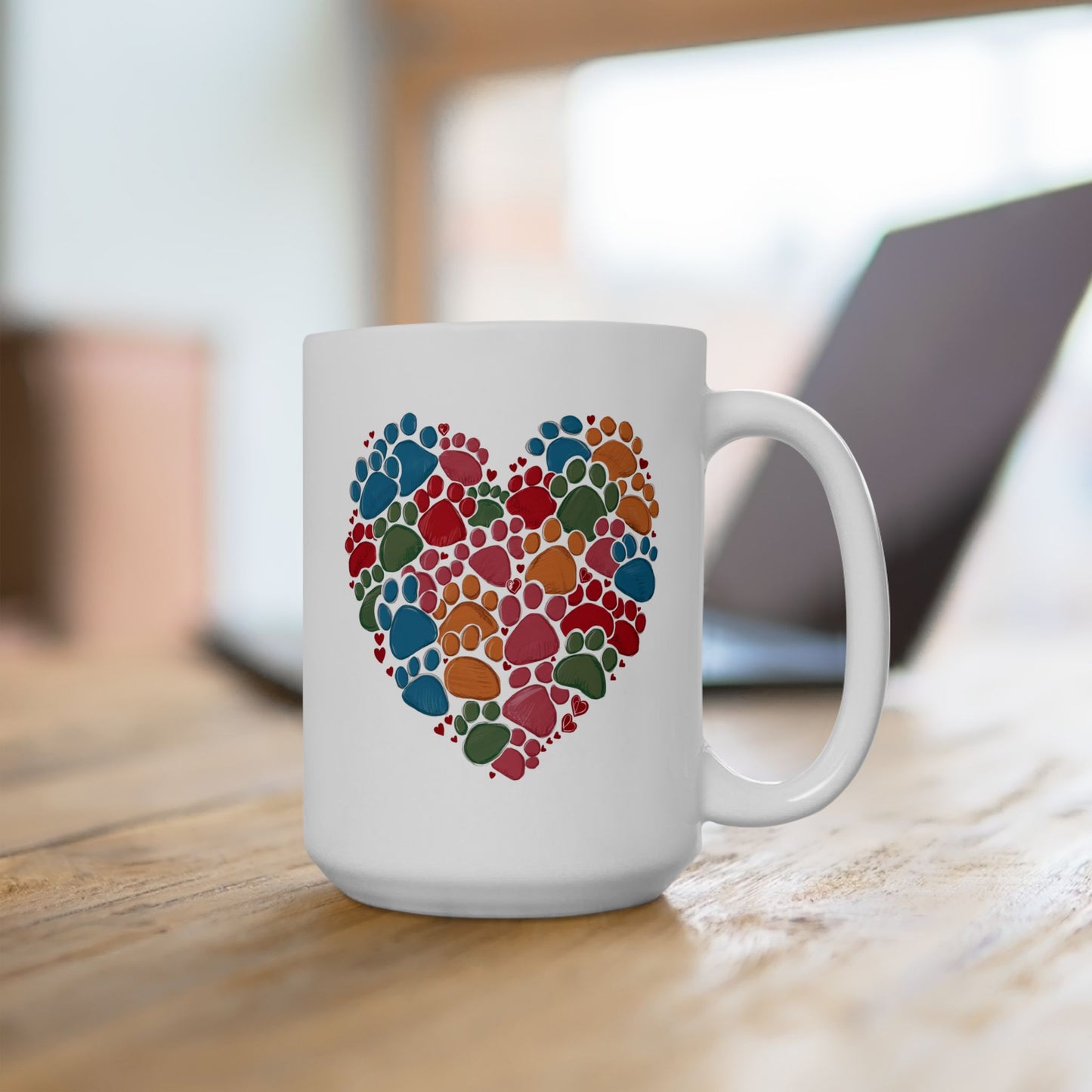 Animal Mug - Dog Paws Heart