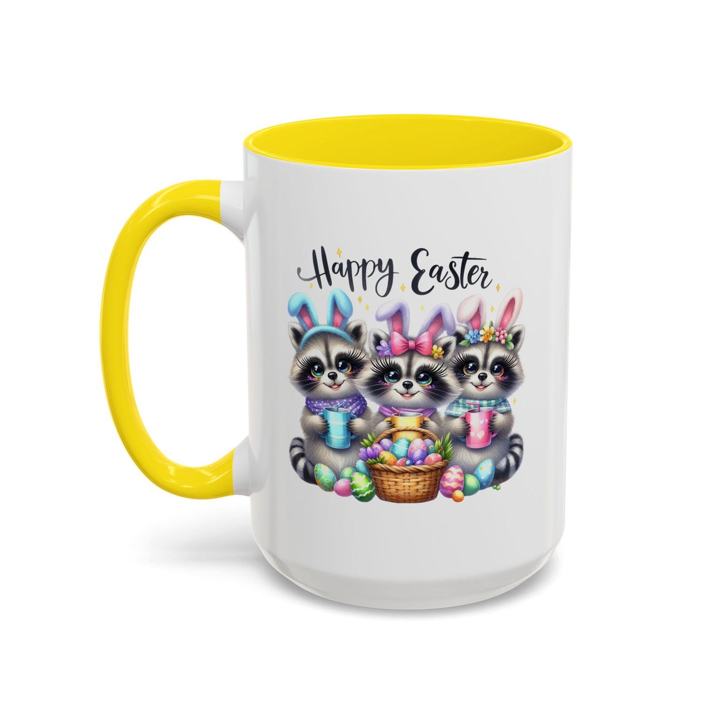 Easter Mug - Happy Easter Racoons