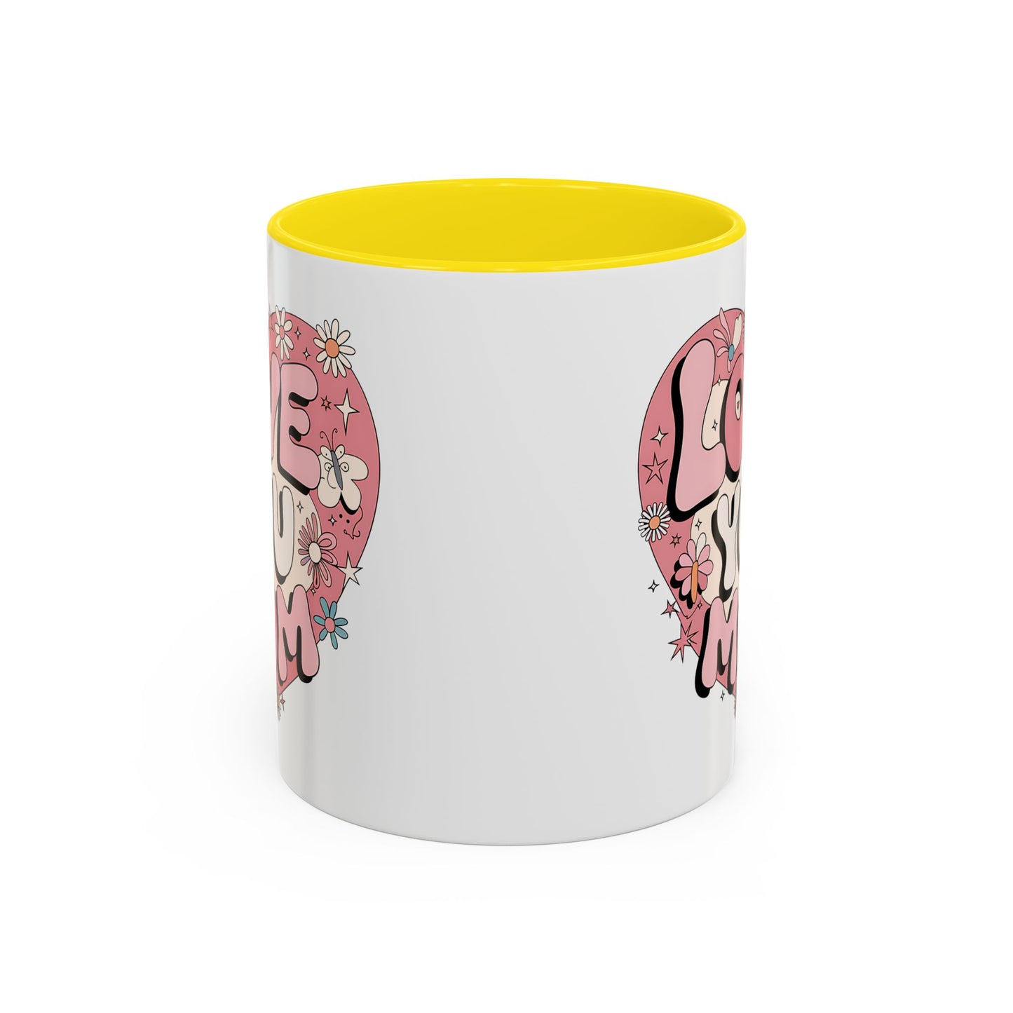 Mother's Day Mug - Love You Mom Retro Heart