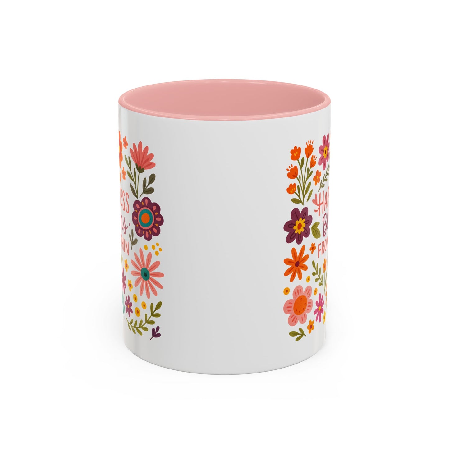 Motivation Mug - Happiness Blooms From Within