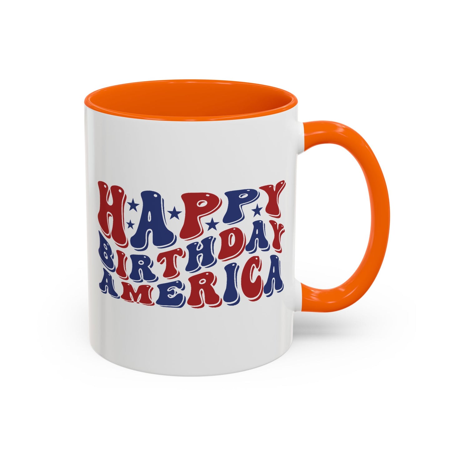 4th of July Mug - Happy Birthday America Retro