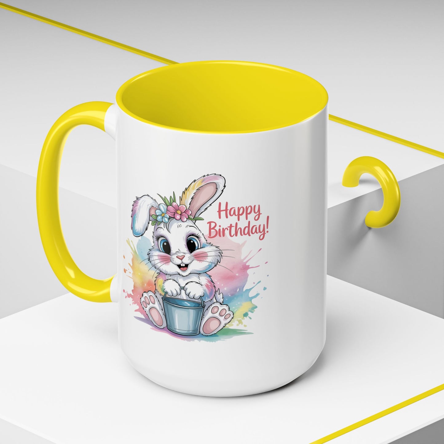 Birthday Mug - Happy Birthday Cute Bunny