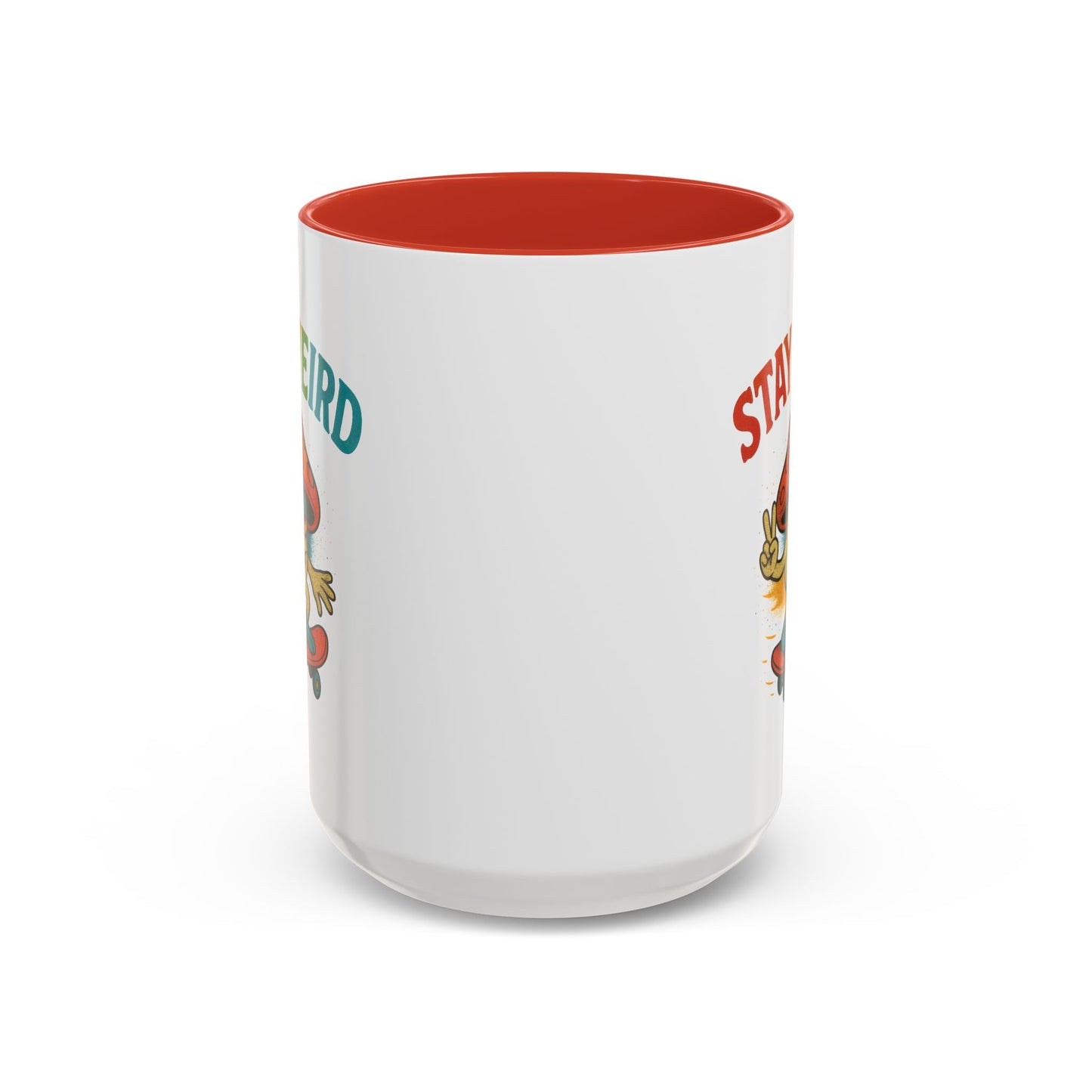 Humor Mug - Stay Weird Mushroom Skateboard