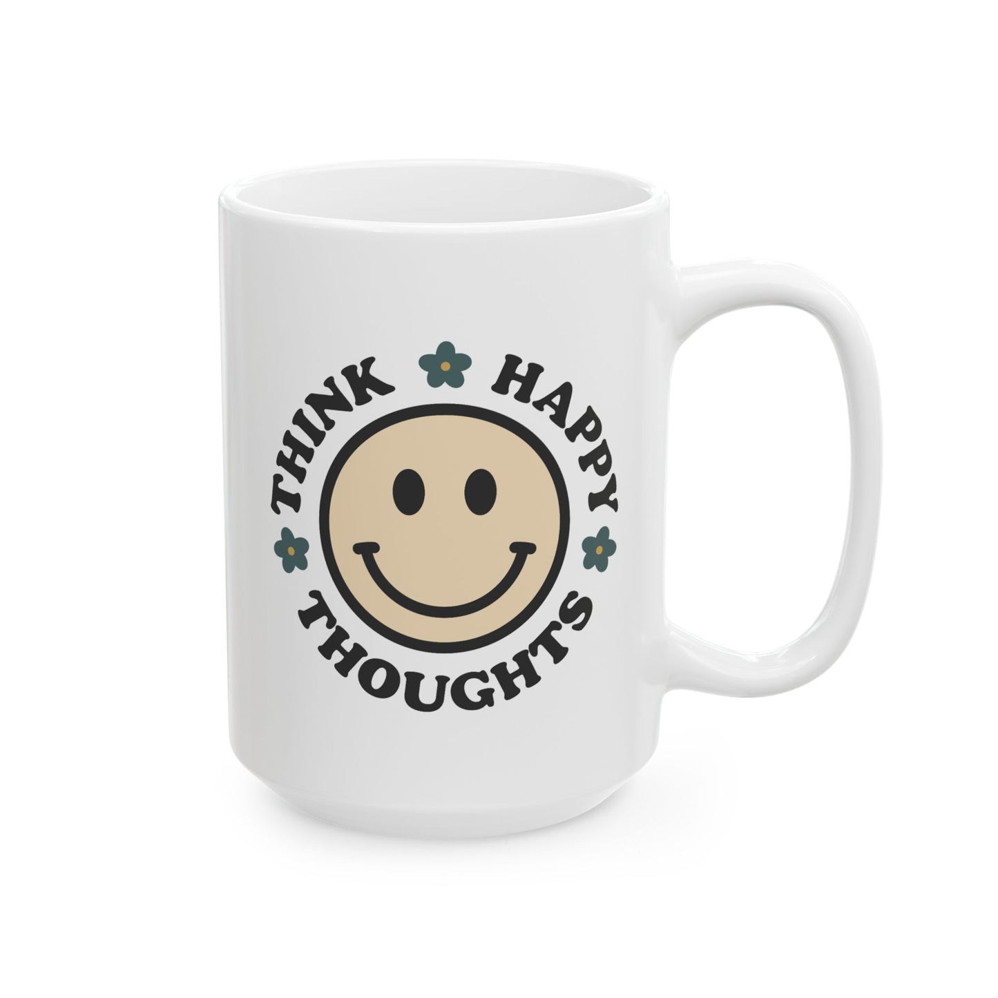 Wellness Mug - Think Happy Thoughts Smiley Face