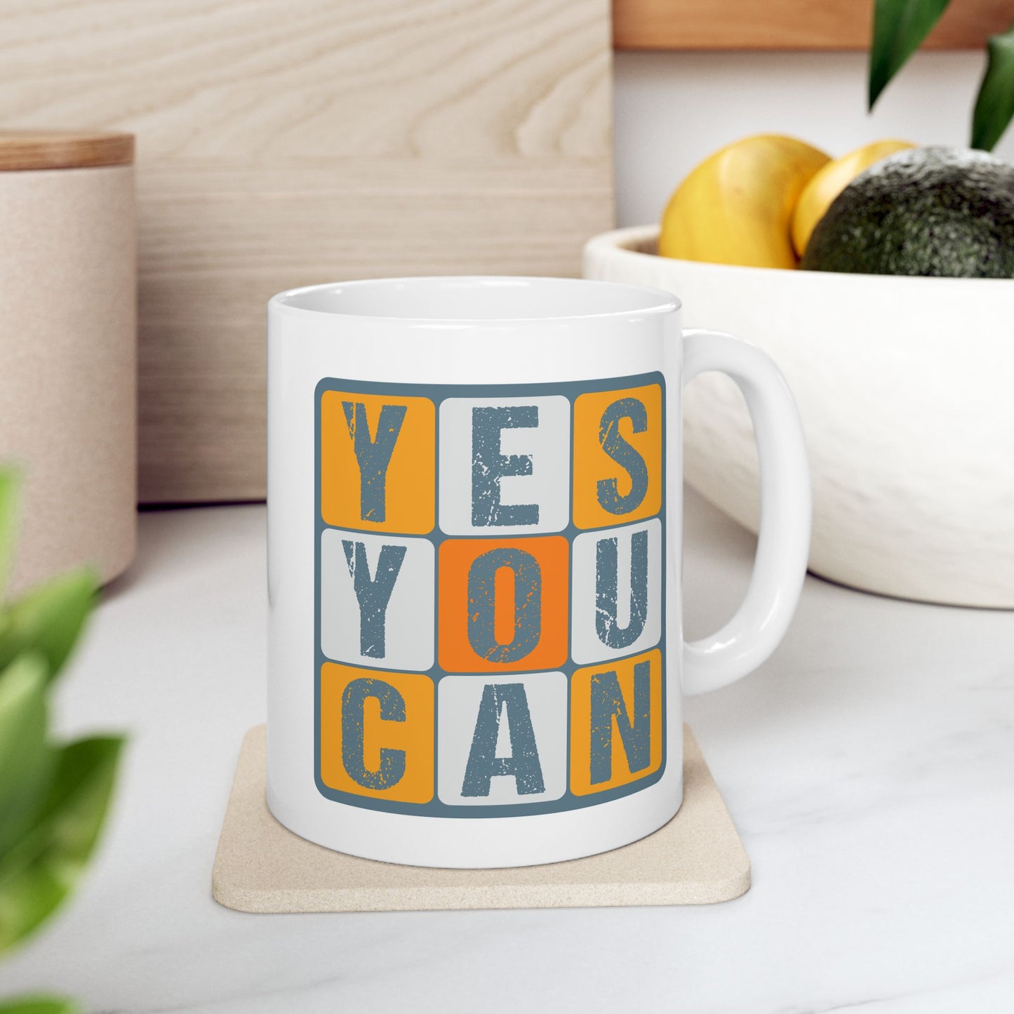 Motivation Mug - Yes You Can Squares