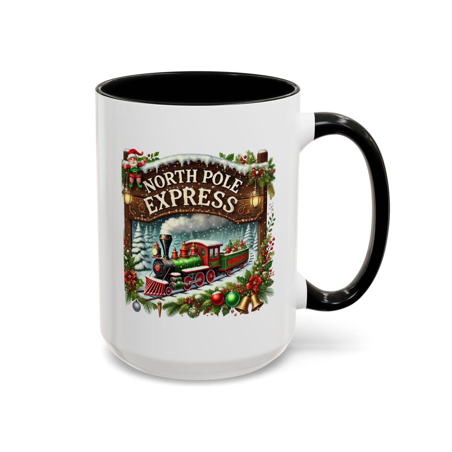 Christmas Mug - North Pole Express Steam Locomotive Ornaments