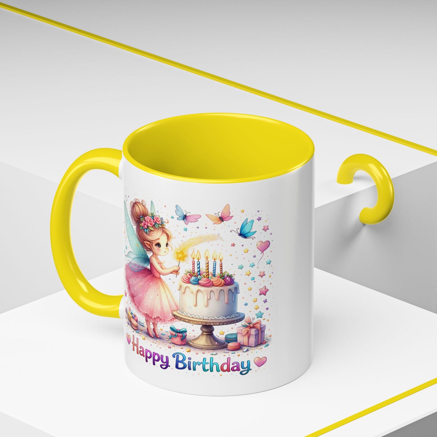 Birthday Mug - Fairy Butterflies