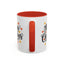 Christmas Mug - Merry Christmas Black Text Fall Leaves