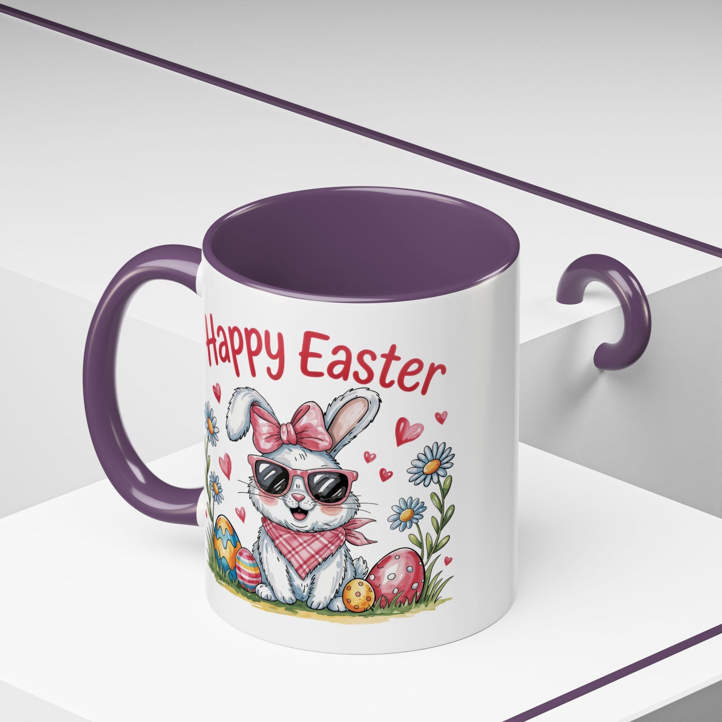 Easter Mug - Happy Easter Cool Bunny