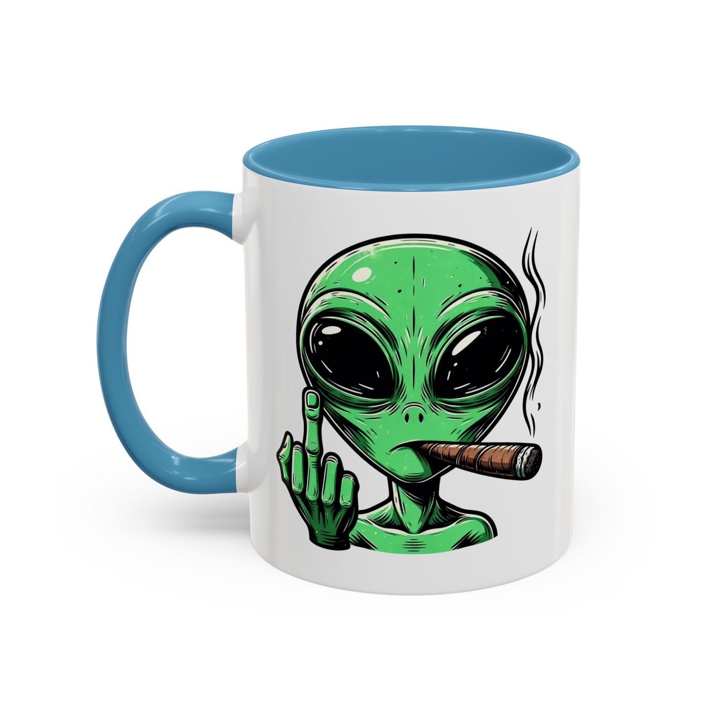 Adult Mug - Green Alien Fuck You Human