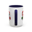 Christmas Mug - Merry Christmas Red Yellow & Blue Text Red Hats