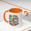 Christmas Mug - Happy Holidays and Merry Christmas Blue Green Yellow Red Text