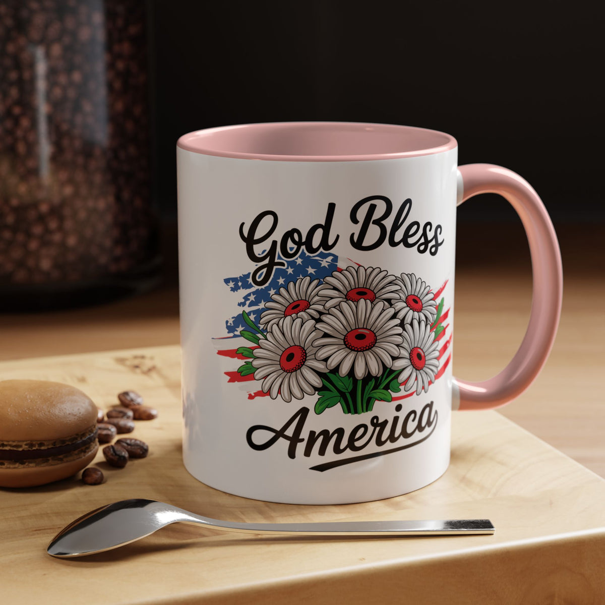 4th of July Mug - God Bless America Daisies
