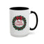 Christmas Mug - Merry Christmas Red Text Bow Wreath