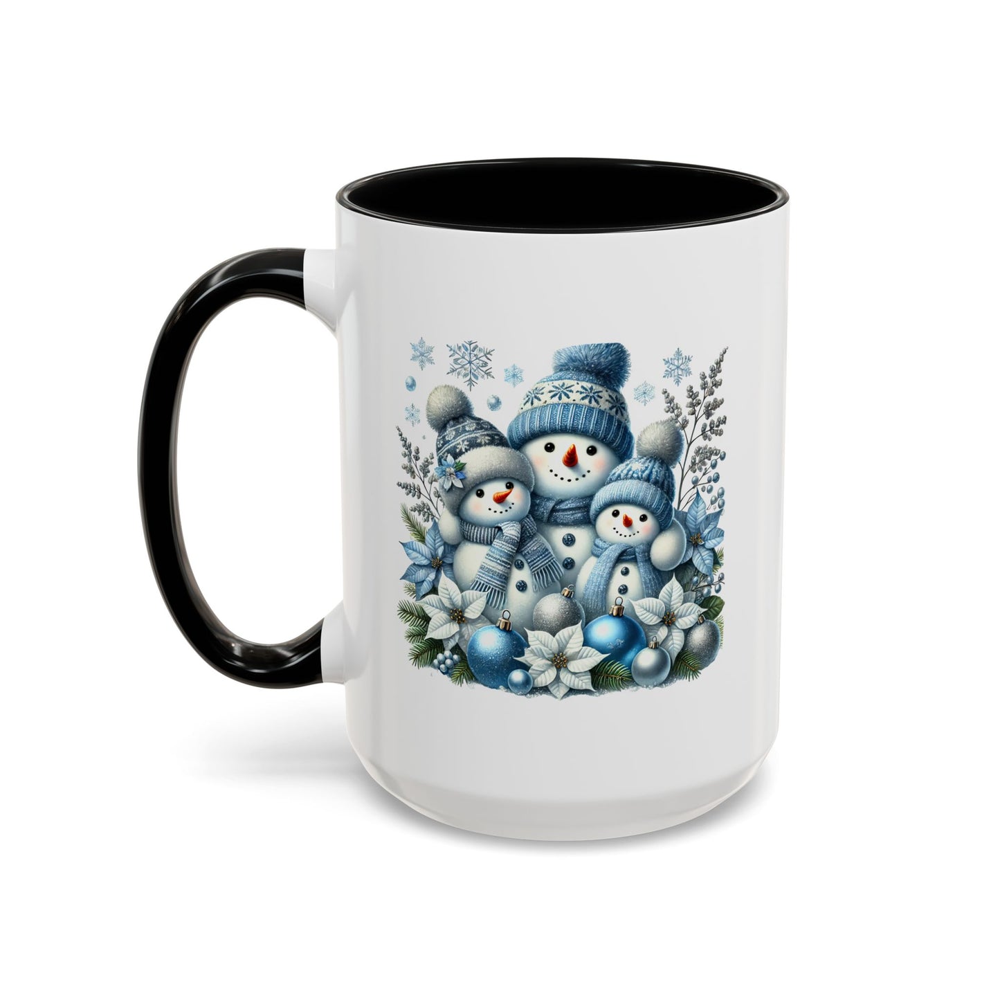 Christmas Mug - Blue Snowman Family